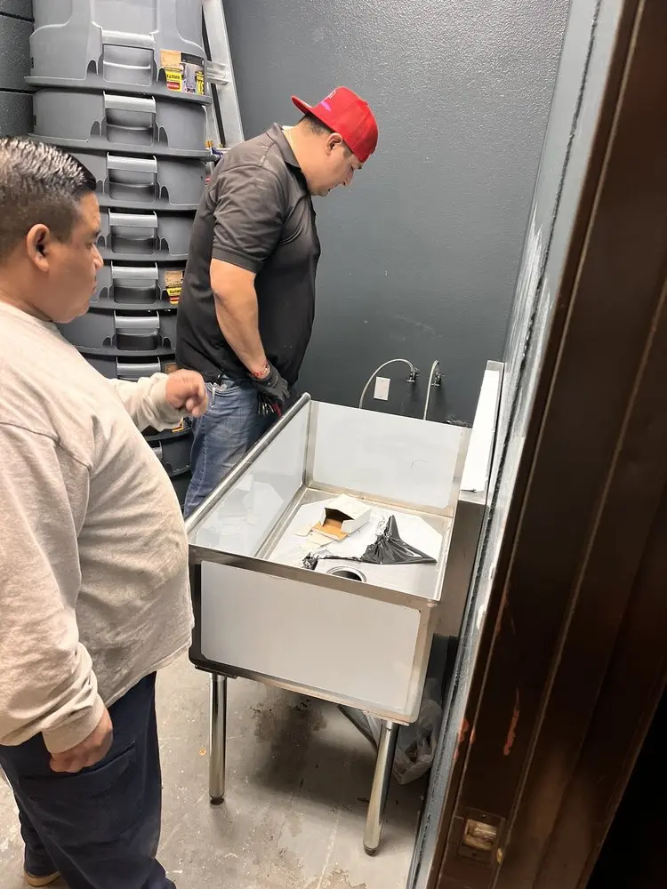 Commercial plumbing and sink installation in Hartford